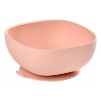 Тарелка для кормления Beaba Bol Silicone Ventouse, 913440, pink, 300 мл