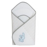 Одеяло-конверт Ceba Baby (Себа Беби) Bunnies white вышивка W-810-068-100