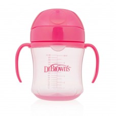 Dr.Browns чашка-непроливайка 180 мл с мягким носиком, ручками и откидывающейся крышкой, 6+ месяцев