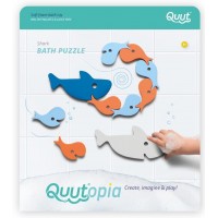 Мягкий 2D пазл для игры в ванне Quutopia "Акулы" (10 элементов)