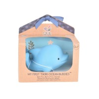 Игрушка прорезыватель/для ванны из каучука Tikiri Дельфин в подарочной упаковке