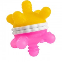 Munchkin игрушка-прорезыватель Мячик розовый/желтый 6+