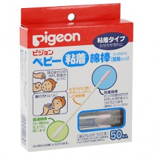 PIGEON Палочки ватные с липкой поверхностью, в индивидуальной упаковке, 50 шт.