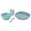 Beaba Набор посуды: 2 тарелки, стакан, ложка COFFRET REPAS SILICONE