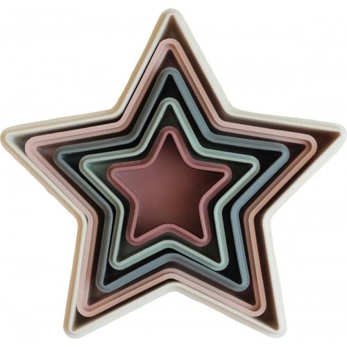 Пирамидка-формочки Mushie звезды